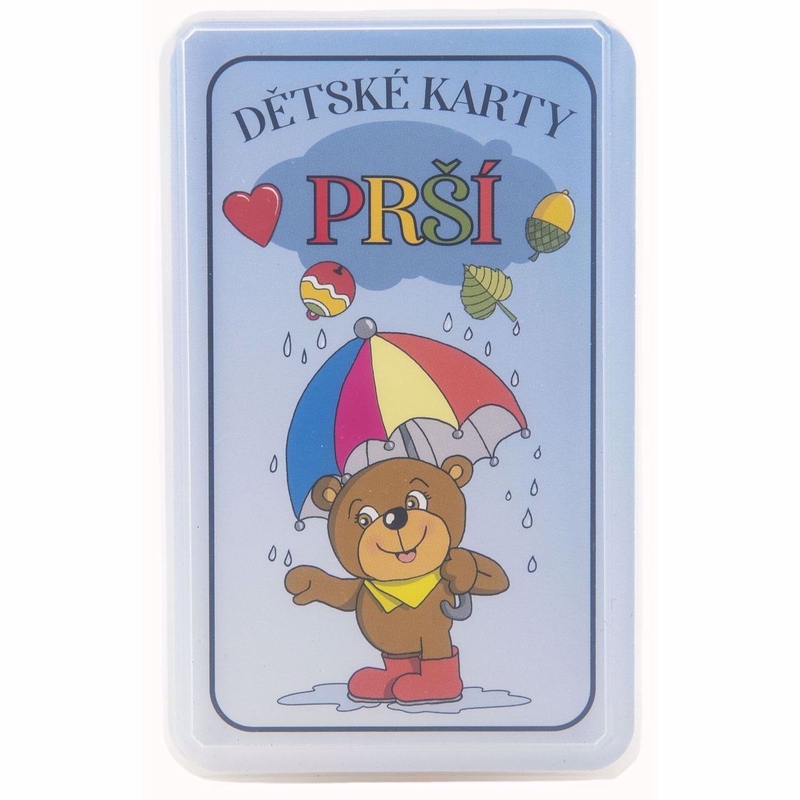 Prší jednohlavé dětské společenská hra - karty v plastové (10/bal) 110/krt